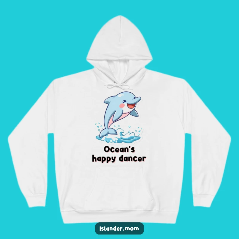 Funny Dolphin Wave Leap Hoodie: Cozy Playful Ocean Lover Funny Gift