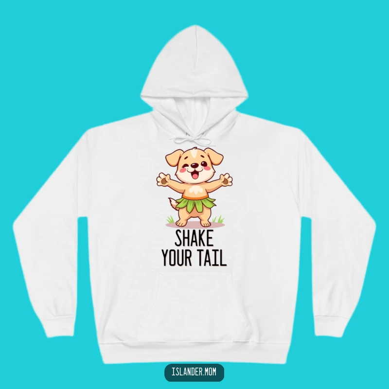 Funny Hula Dog Hoodie - Cozy Grass Skirt Pup Dance, Tropical Warmth Gift