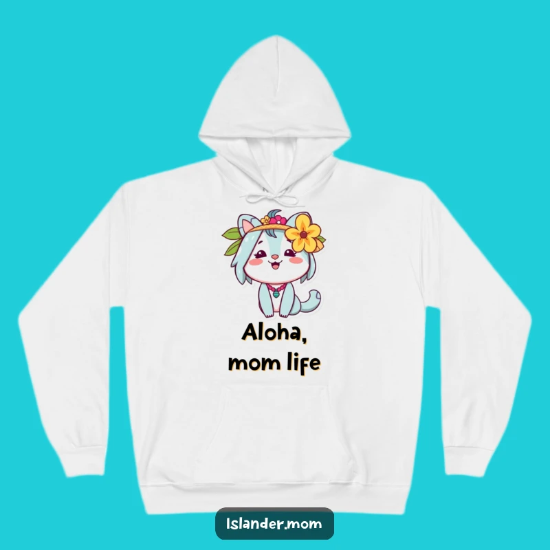 Funny Islander Mom Hoodie: Cozy Aloha, Flower Ear, Warm Mama Gift