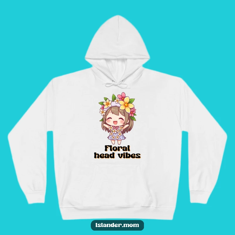 Funny Lei Head Balance Hoodie - Cozy Tropical Character Comfort