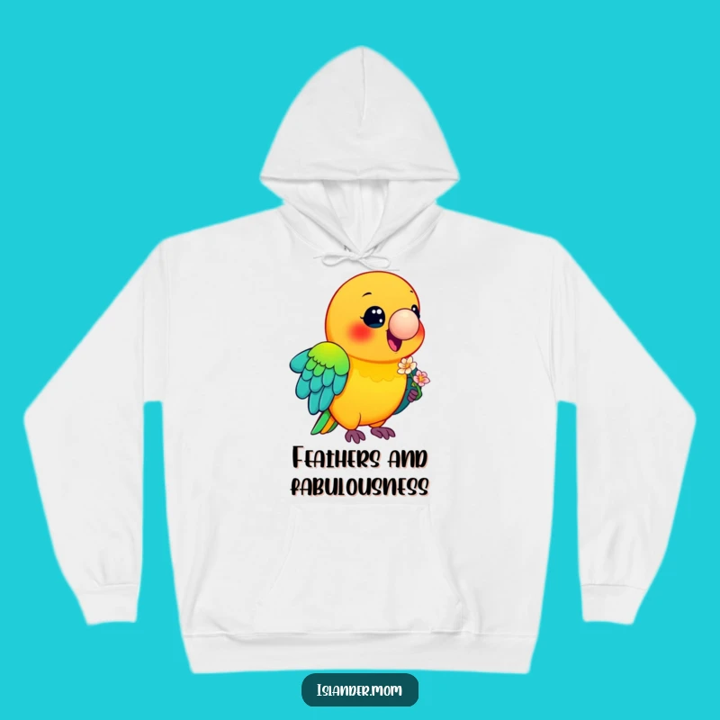 Funny Parrot Flower Beak Hoodie: Cozy Colorful Bird Lover Funny Gift