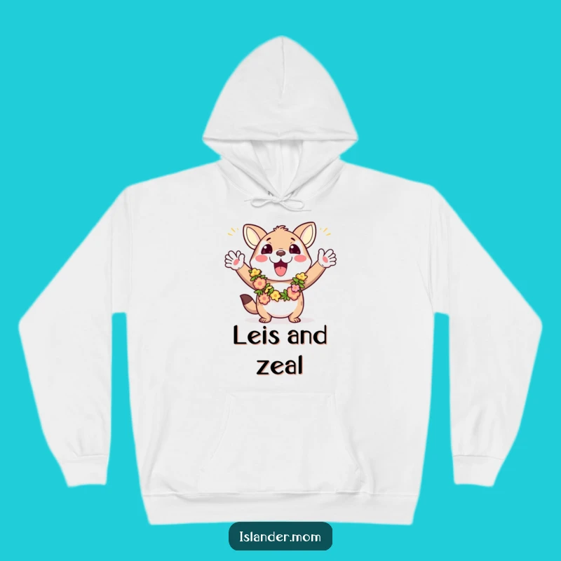 Cozy Funny Cheering Animal Lei Hoodie: Stay Warm and Enthusiastic