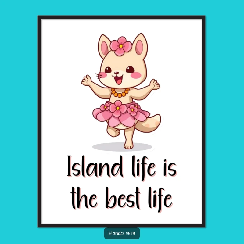 Free Printable Wall Art: Dancing Islander Animal Tropical Vibes