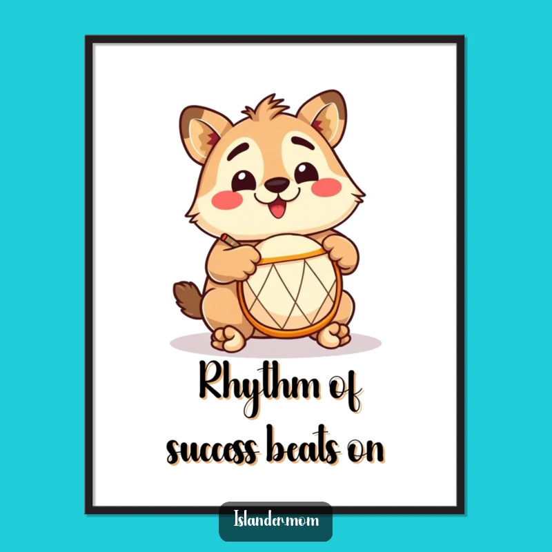 Free Printable Wall Art: Islander Drum Beat DIY Humor Downloadable Decor