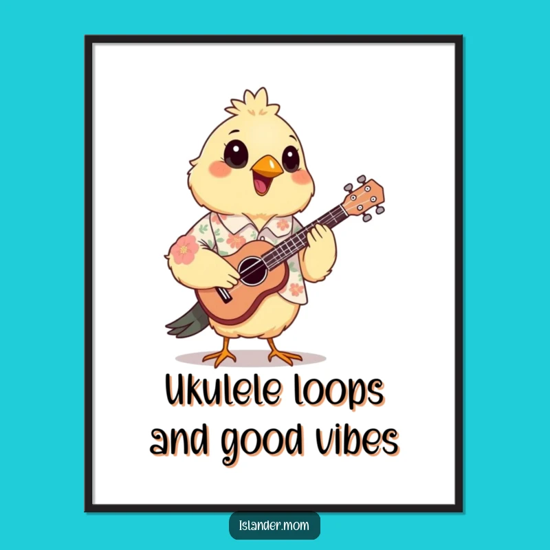 Free Printable Wall Art: Musical Bird Floral Shirt Humorous Downloadable Art