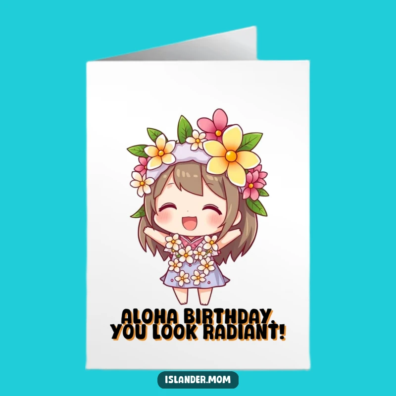 Free Printable Birthday Card: Funny Character Lei Head Balance, Downloadable Funny Gift
