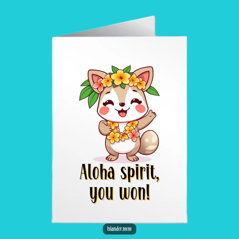Island Dancer Animal Congrats Card - Free Printable Tropical Celebration