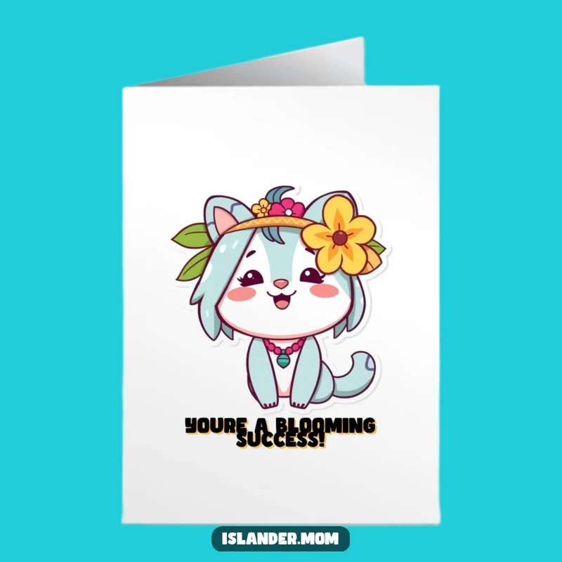 Free Printable Congrats Card: Cheerful Islander Mom Tropical Celebration Downloadable