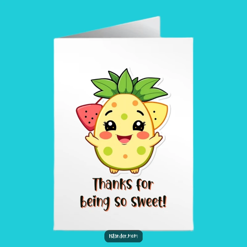 Free Printable Thank You Card: Fruitful Thanks, Downloadable Funny Gratitude Gift