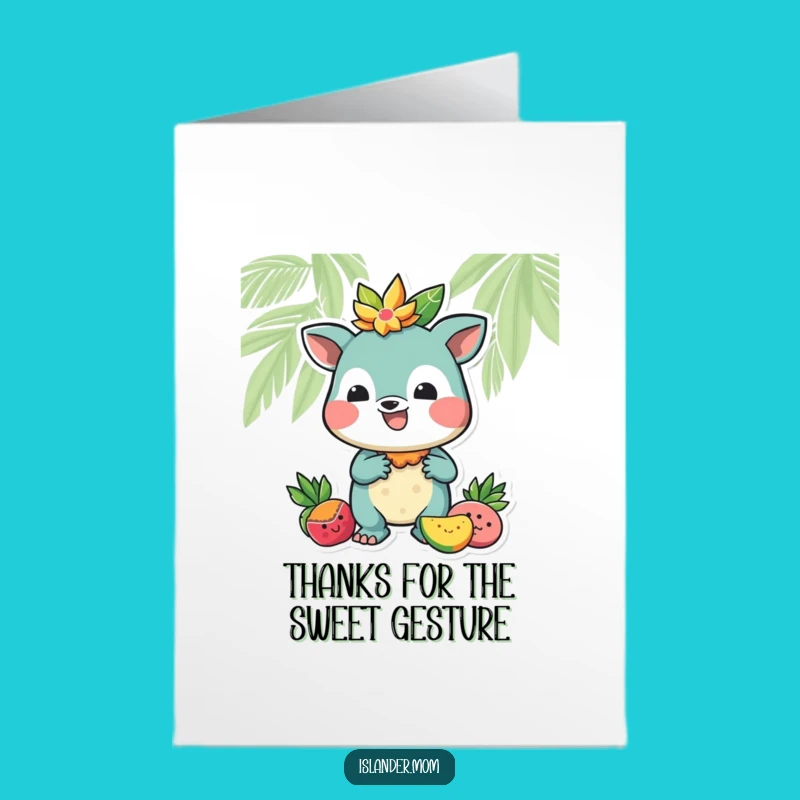 Free Printable Thank You Card: Island Fruit Gratitude