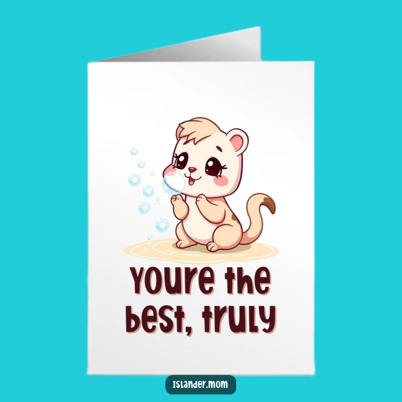 Free Printable Thank You Card: Whimsical Islander Mom Bubbles, Sweet Downloadable Gift