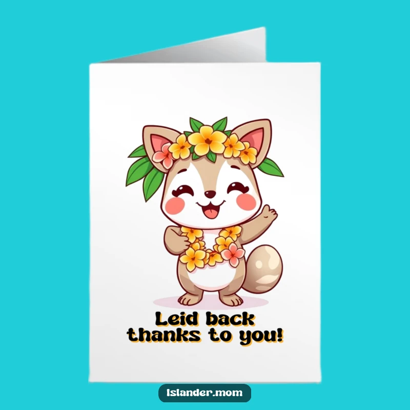 Island Dancer Animal Thank You Card - Free Printable Tropical Thanks
