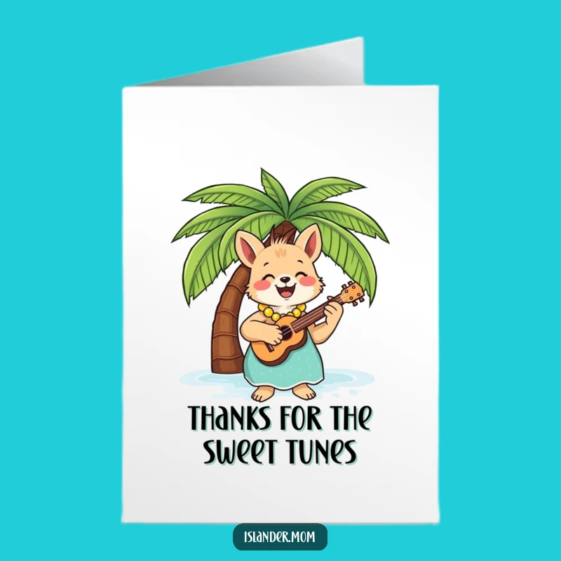 Free Printable Thank You Card: Islander Mom's Ukulele Thanks for Tropical Gratitude