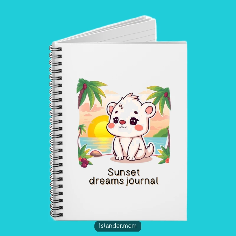 Funny Islander Animal Sunset Notebook, Jot Down Inspired Thoughts