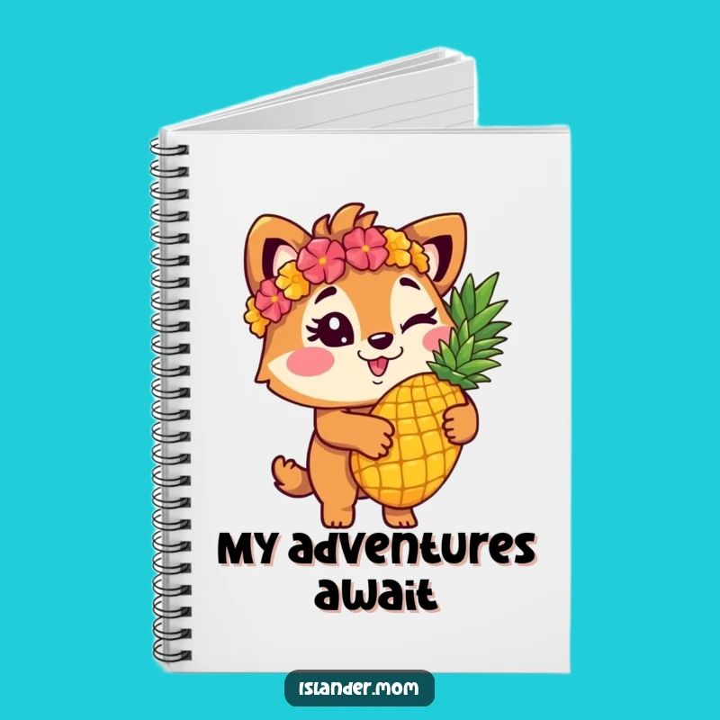 Funny Islander Animal Winking Pineapple Notebook - Hilarious Journal for Tropical Ideas