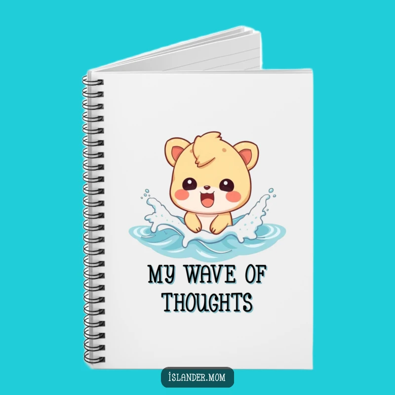 Funny Islander Wave Splash Notebook - Beach Journal for Ideas