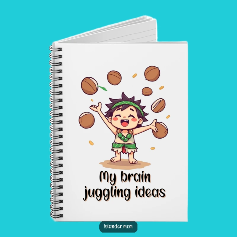 Funny Kawaii Islander Coconut Juggling Notebook: Jot Down Your Zany Ideas