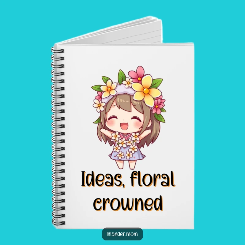 Funny Lei Head Balance Notebook - Tropical Vacation Journal