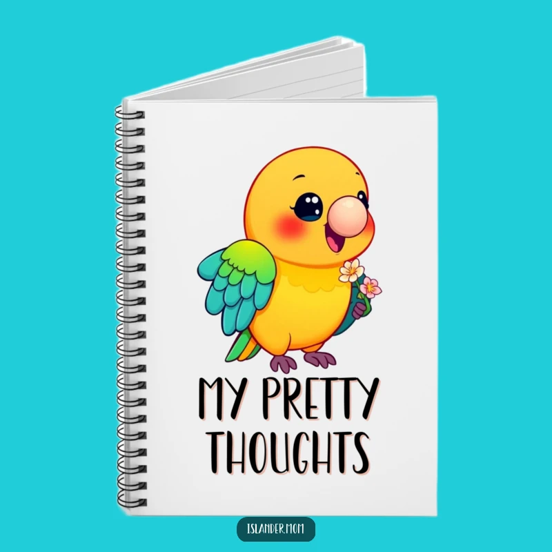 Funny Parrot Flower Beak Notebook: Colorful Tropical Journal Funny Gift
