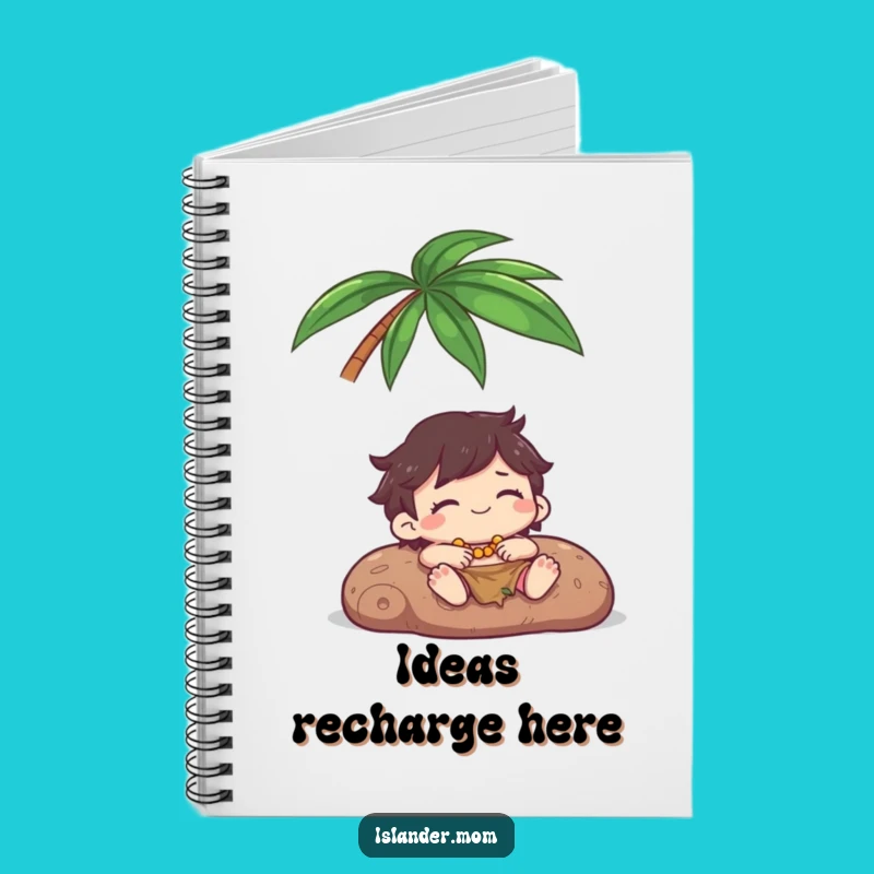 Funny Kawaii Islander Palm Tree Notebook: Jot Down Your Relaxed Thoughts