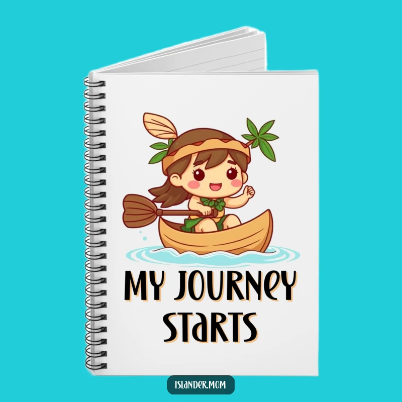 Funny Kawaii Islander Canoe Paddling Notebook: Jot Down Your Adventures