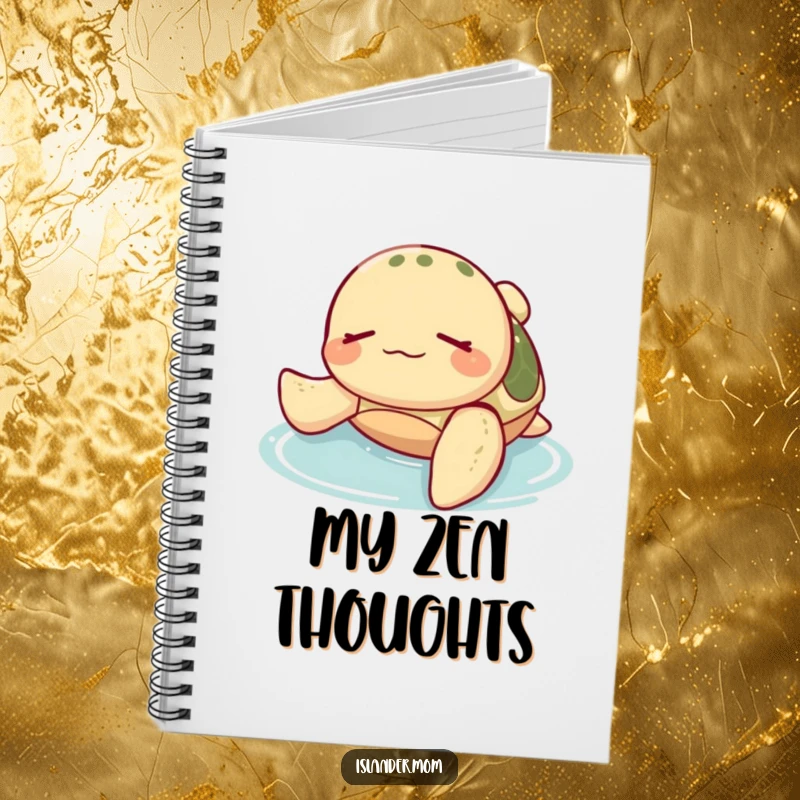 Funny Sea Turtle Notebook: A happy sea turtle floats on its back, perfect for jotting down peaceful thoughts and dreams.