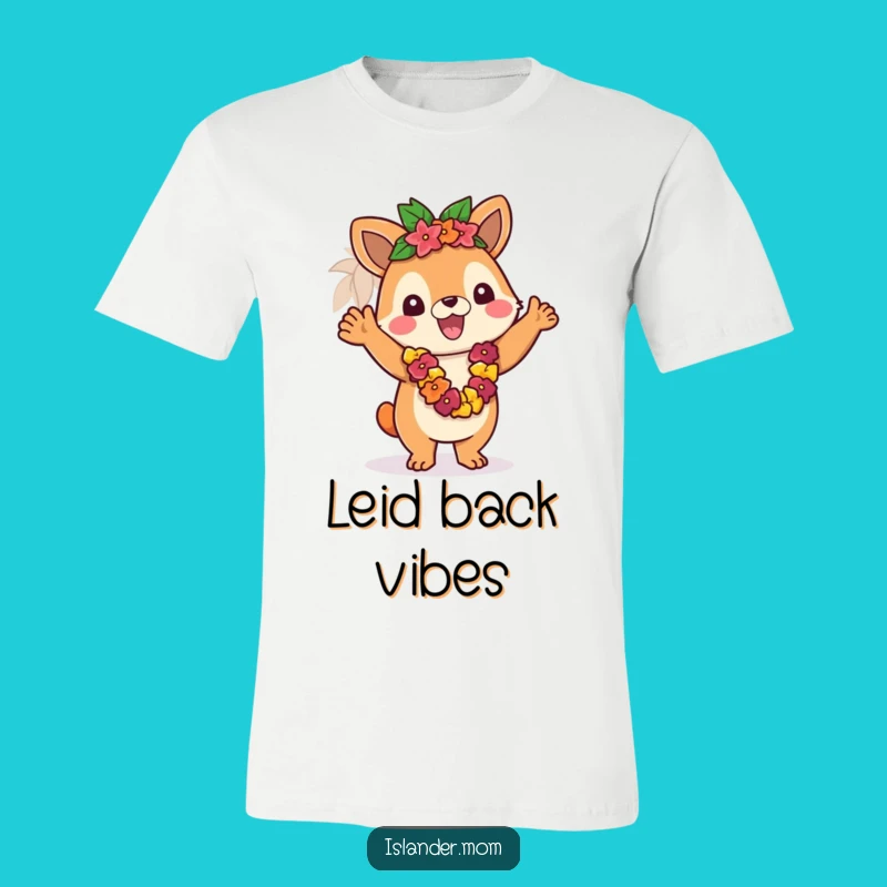 Funny Islander Lei Waving T-Shirt - Tropical Animal Graphic Tee