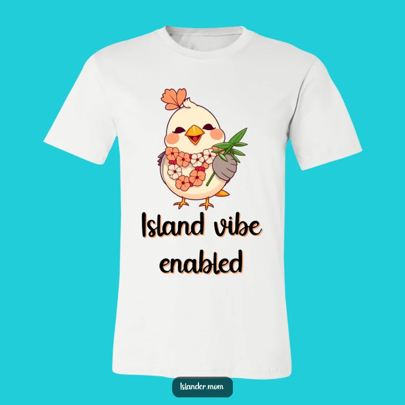 Funny Mama Bird Lei T-Shirt: Tropical Fun and Happy Fanning for Bird Enthusiasts
