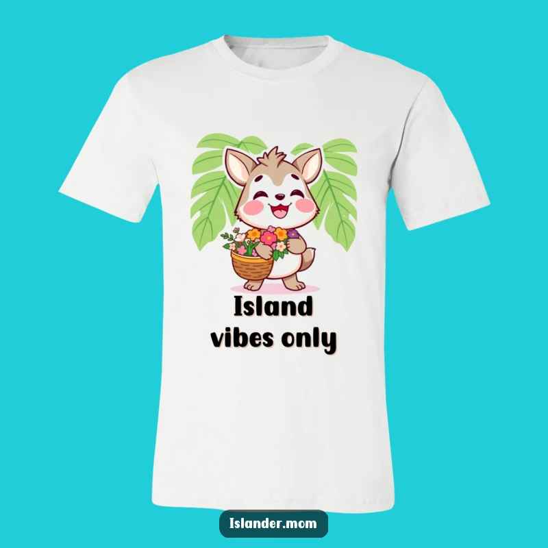 Funny Islander Animal T-Shirt: Flower Carrier Smile, Perfect Tropical Humorous Gift