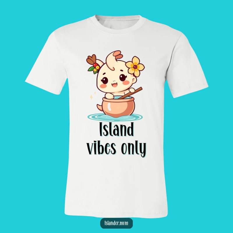 Funny Islander Chef T-Shirt: Happy Character's Cooking is a Hilarious Funny Gift