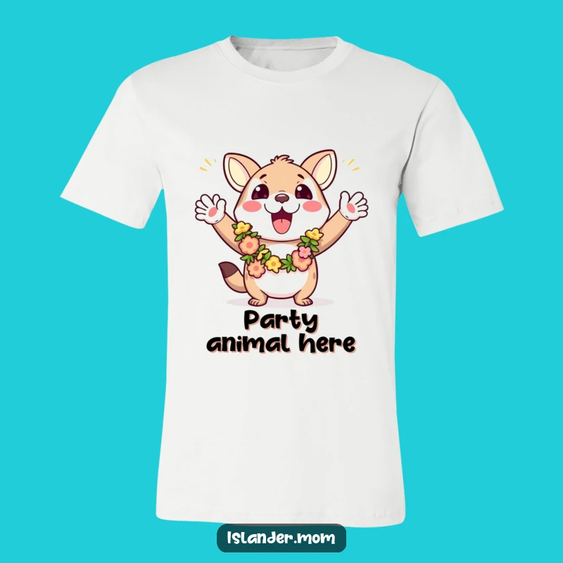 Funny Cheering Animal Lei T-Shirt: Wear Your Excitement with Tropical Style
