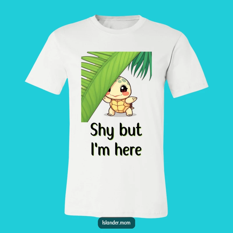 Funny Turtle Peek T-Shirt: Island Vibes and Gentle Curiosity