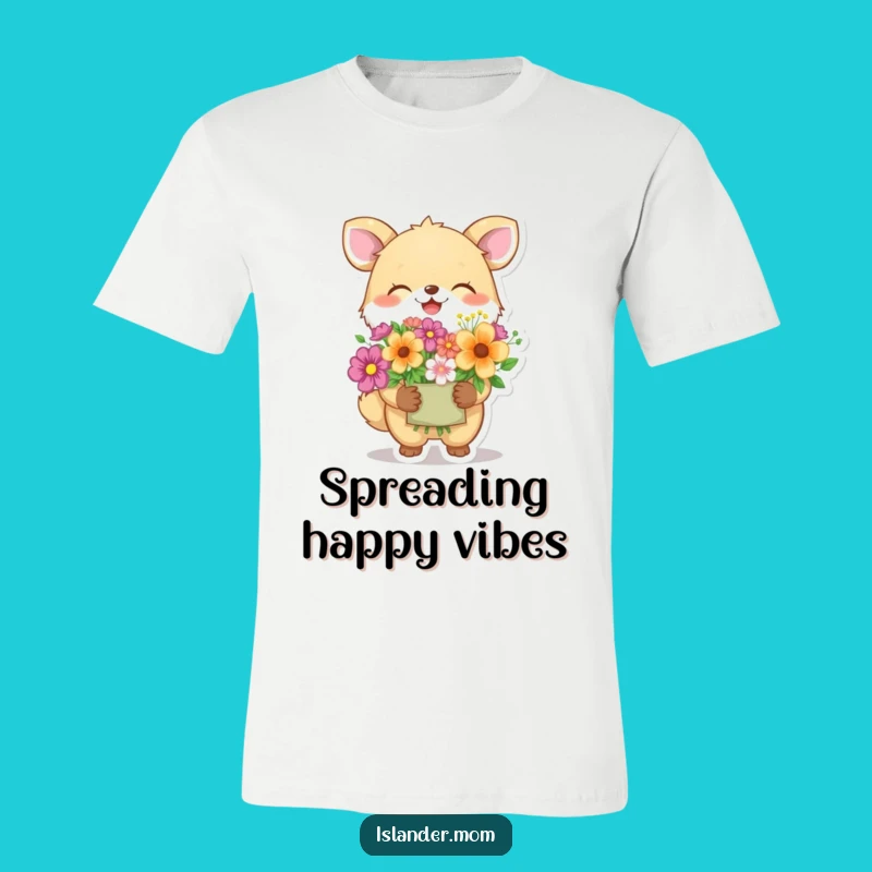 Funny Giggling Animal Flower T-Shirt: Wear Your Joyful Giving Spirit