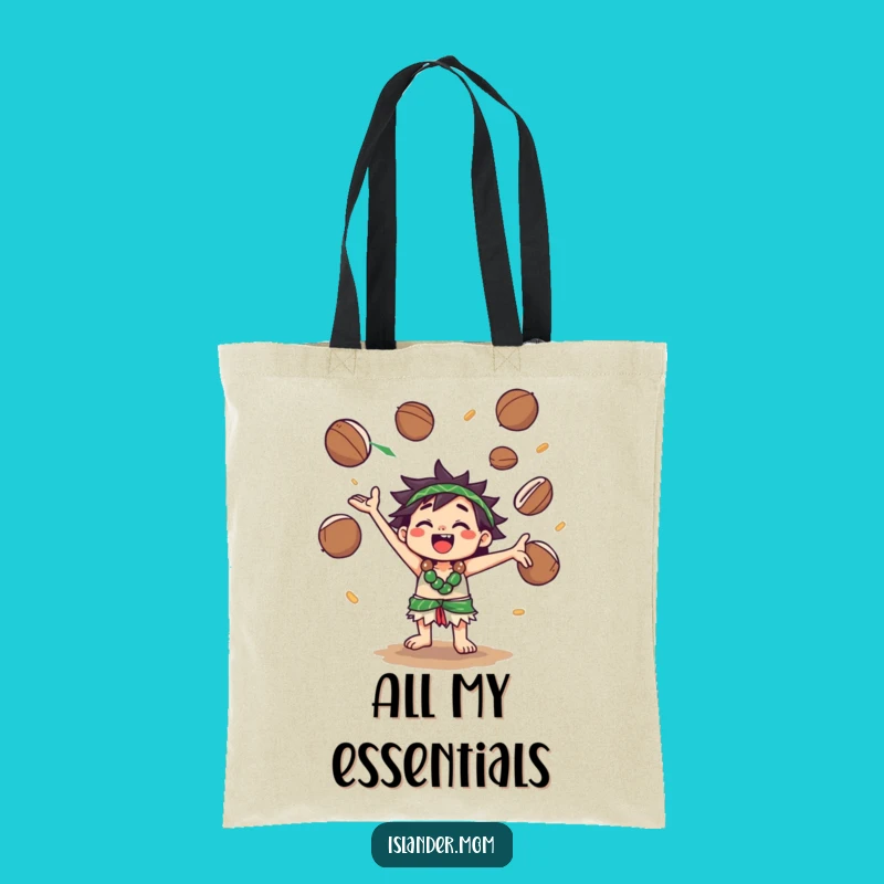 Funny Kawaii Islander Coconut Juggling Tote: Carry Your Fun Island Style