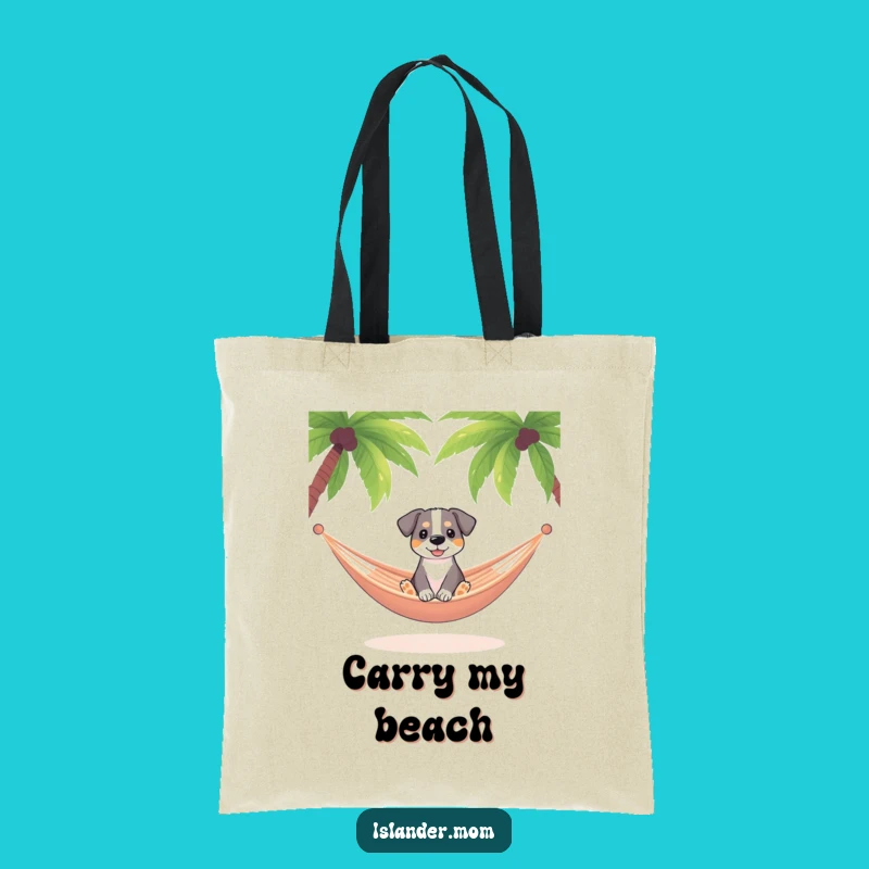 Funny Dog Island Escape Tote Bag - Carry Your Relaxation