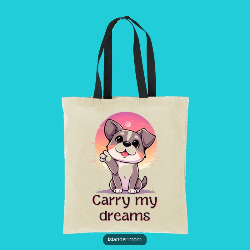 Funny Dog Sunset Observer Tote Bag - Carry Your Wanderlust