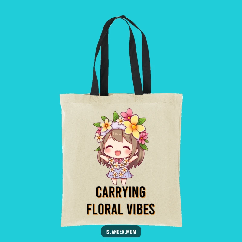 Funny Lei Head Balance Tote Bag - Tropical Fun Accessory