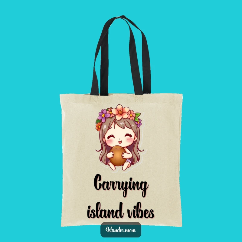 Funny Flower Crown Coconut Tote Bag: Carry the Tropics, Perfect Funny Gift