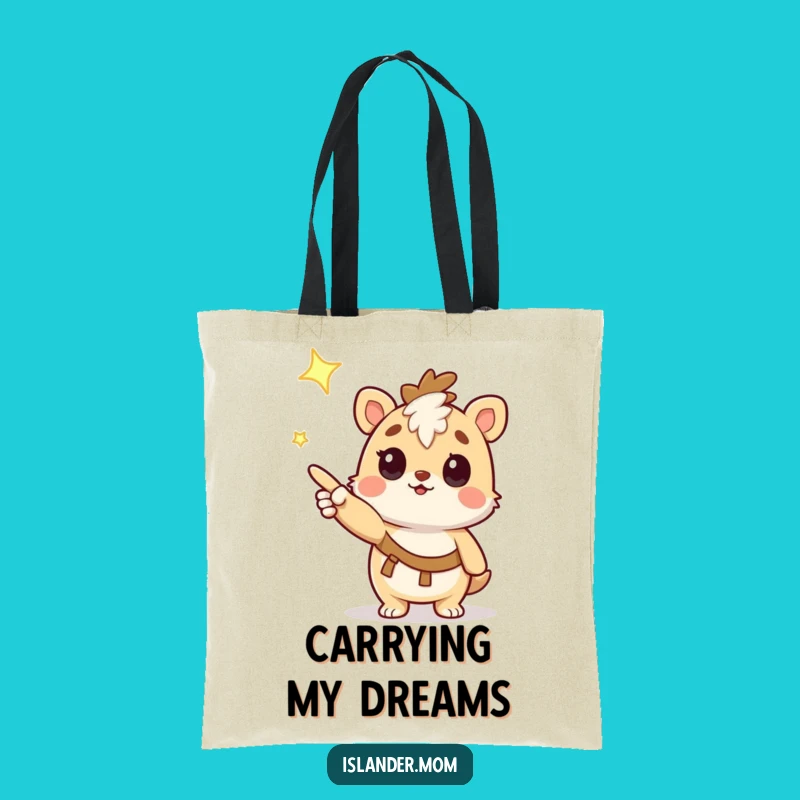 Funny Curious Islander Animal Star Tote: Carry Your Dreams in Hilarious Style