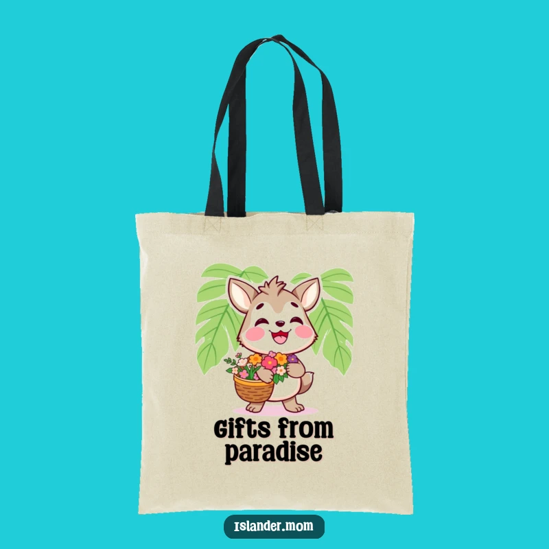 Funny Islander Animal Tote Bag: Carry Flowers in Style, Ideal Humorous Gift