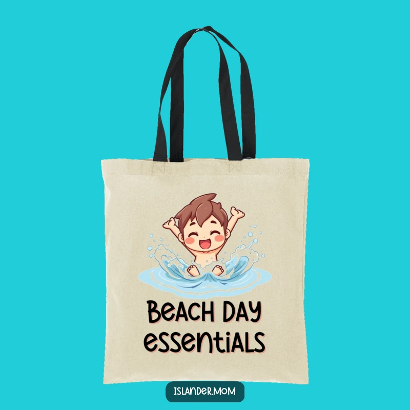 Funny Islander Ocean Splash Tote Bag - Beach Essential Gift