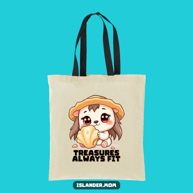Funny Kawaii Animal Seashell Tote Bag: Carry Your Treasures & Style Gift!