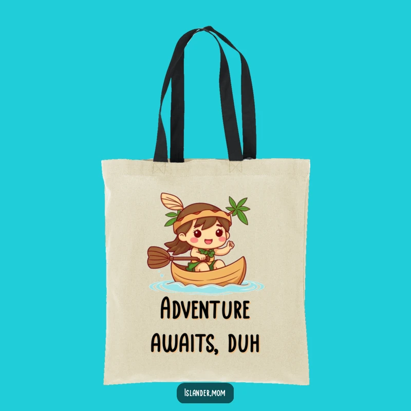 Funny Kawaii Islander Canoe Paddling Tote: Carry Your Journey in Style