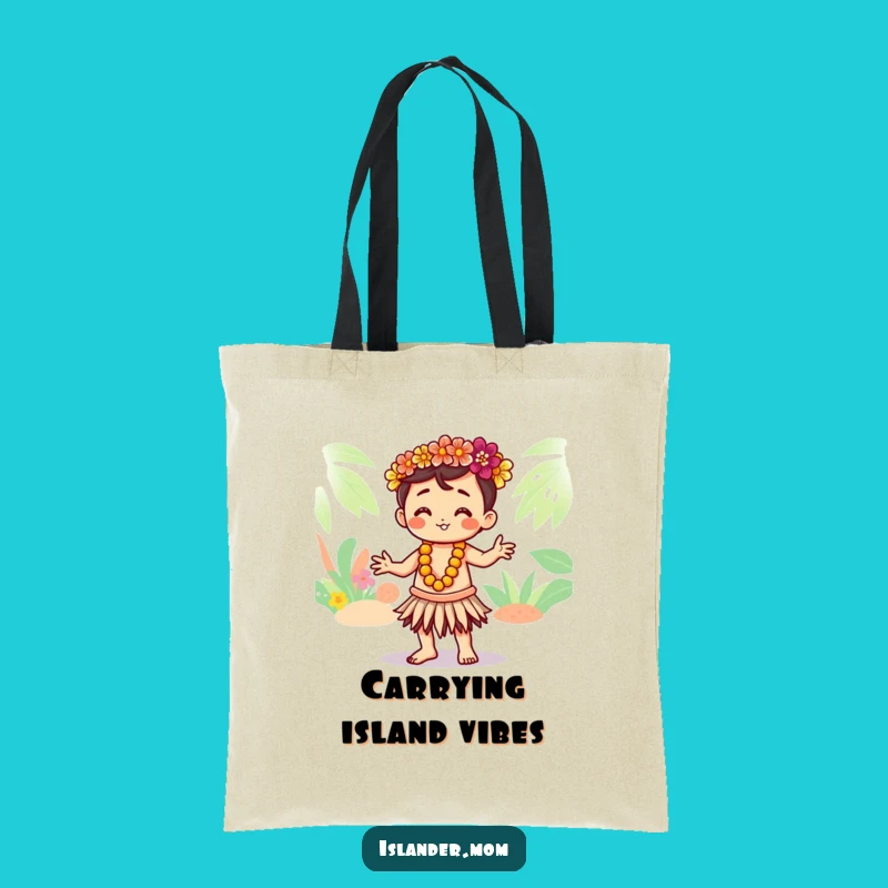Funny Kawaii Islander Hula Tote Bag - Graceful Tropical Accessory