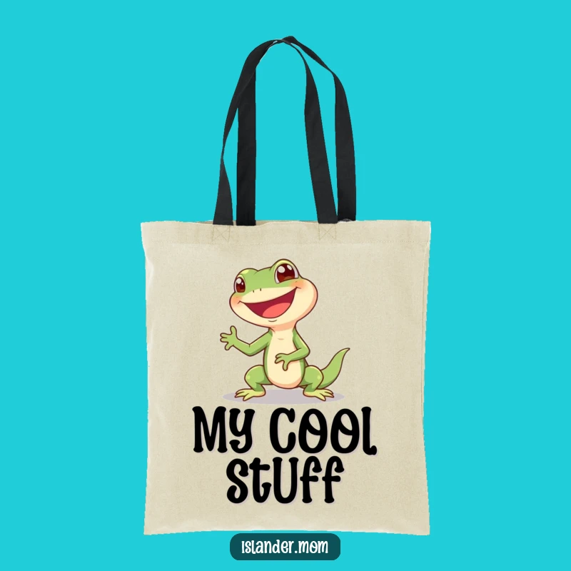 Funny Lizard Shimmy Tote Bag: Giggling Reptile Accessory Funny Gift