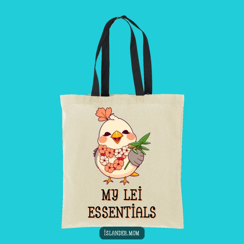 Funny Mama Bird Lei Tote Bag: Carry Your Paradise with Tropical Humor